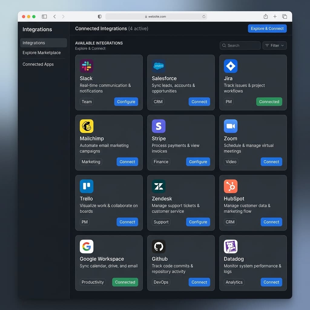 Integrations View