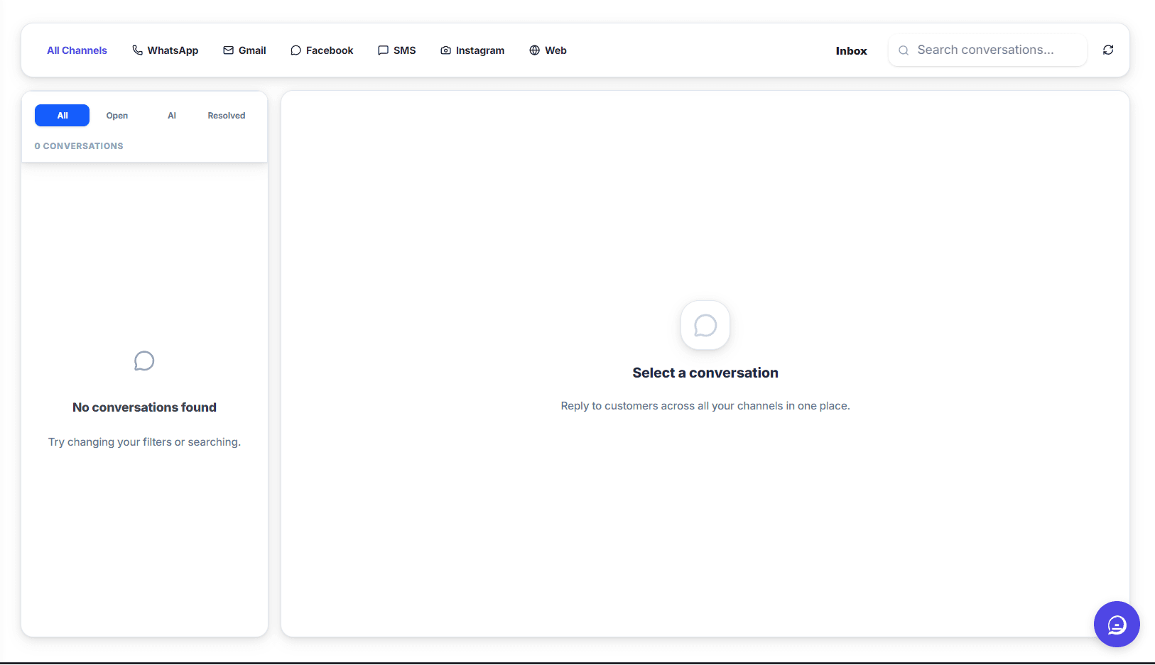 Unified inbox replying instantly